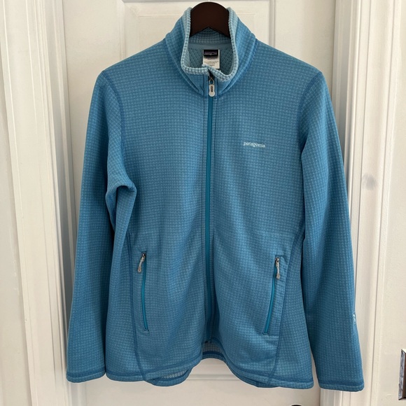 Women’s Patagonia R1 Full Zip Jacket Turquoise Sz XL - Picture 1 of 8